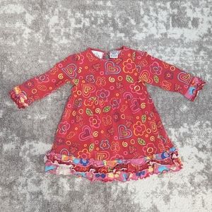 Red Toddler Dress with Hearts
